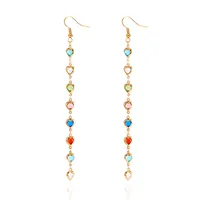 1 Pair Glam Luxurious Queen Heart Shape Artificial Crystal Copper Drop Earrings main image 9