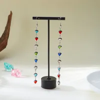 1 Pair Glam Luxurious Queen Heart Shape Artificial Crystal Copper Drop Earrings main image 6