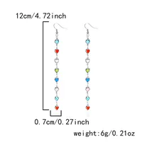 1 Pair Glam Luxurious Queen Heart Shape Artificial Crystal Copper Drop Earrings sku image 1