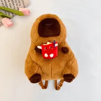Women's Girl'S Plush Capybara Cute Oval Zipper Functional Backpack main image 2