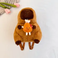 Women's Girl'S Plush Capybara Cute Oval Zipper Functional Backpack main image 4