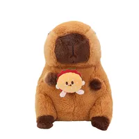 Women's Girl'S Plush Capybara Cute Oval Zipper Functional Backpack sku image 2
