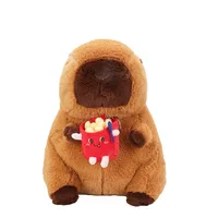 Women's Girl'S Plush Capybara Cute Oval Zipper Functional Backpack sku image 5
