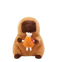 Women's Girl'S Plush Capybara Cute Oval Zipper Functional Backpack sku image 6
