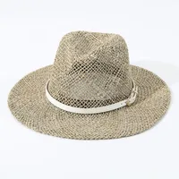 Unisex Hawaiian Tropical Classic Style Geometric Flat Eaves Straw Hat sku image 3