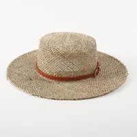 Unisex Hawaiian Tropical Classic Style Geometric Flat Eaves Straw Hat sku image 5