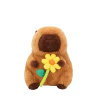 Women's Girl'S Plush Capybara Cute Oval Zipper Functional Backpack sku image 4