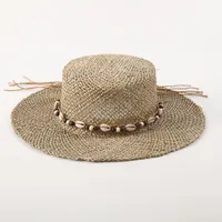 Unisex Hawaiian Tropical Classic Style Geometric Flat Eaves Straw Hat sku image 11