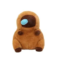 Women's Girl'S Plush Capybara Cute Oval Zipper Functional Backpack sku image 7