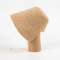 Unisex Classic Style Solid Color Ear Warap Straw Hat main image 2