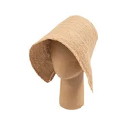 Unisex Classic Style Solid Color Ear Warap Straw Hat main image 3