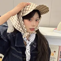 Women's IG Style Modern Style Plaid Curved Eaves Baseball Cap main image 3