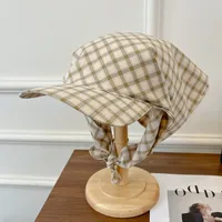 Women's IG Style Modern Style Plaid Curved Eaves Baseball Cap sku image 1