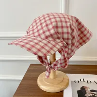 Women's IG Style Modern Style Plaid Curved Eaves Baseball Cap sku image 4