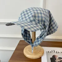 Women's IG Style Modern Style Plaid Curved Eaves Baseball Cap sku image 5