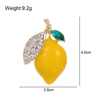 Simple Style Classic Style Lemon Zinc Alloy Plating Unisex Brooches main image 2