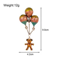 Cute Balloon Bear Zinc Alloy Plating Unisex Brooches main image 2
