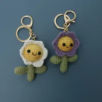 1 Piece Cute Pastoral Flower Yarn Women's Bag Pendant Keychain main image 1