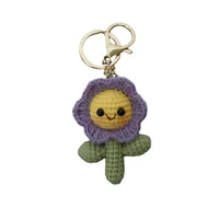 1 Piece Cute Pastoral Flower Yarn Women's Bag Pendant Keychain main image 5