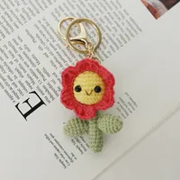 1 Piece Cute Pastoral Flower Yarn Women's Bag Pendant Keychain sku image 3