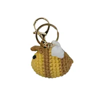 1 Piece Cute Bee Yarn Knitting Bag Pendant Keychain main image 3