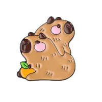 Cute Capybara Zinc Alloy Stoving Varnish Unisex Brooches main image 5