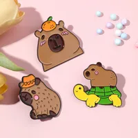 Cute Capybara Zinc Alloy Stoving Varnish Unisex Brooches main image 6