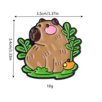 Cute Capybara Zinc Alloy Stoving Varnish Unisex Brooches main image 8