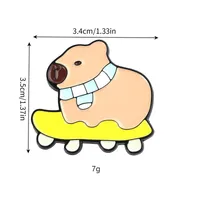 Cute Capybara Zinc Alloy Stoving Varnish Unisex Brooches sku image 5
