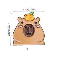 Cute Capybara Zinc Alloy Stoving Varnish Unisex Brooches sku image 9