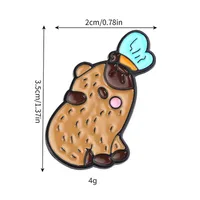 Cute Capybara Zinc Alloy Stoving Varnish Unisex Brooches main image 7