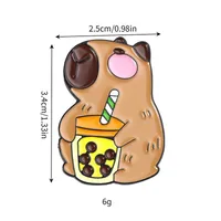 Cute Capybara Zinc Alloy Stoving Varnish Unisex Brooches sku image 7