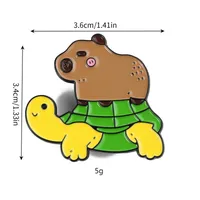 Cute Capybara Zinc Alloy Stoving Varnish Unisex Brooches sku image 11