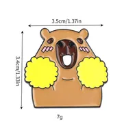 Cute Capybara Zinc Alloy Stoving Varnish Unisex Brooches sku image 8
