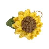 1 Piece Pastoral Sunflower Yarn Knitting Bag Pendant Keychain main image 4