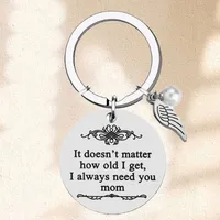 Simple Style Slogan 201 Stainless Steel Mother'S Day Unisex Keychain main image 2