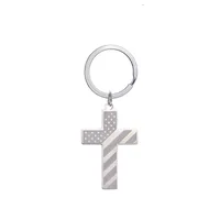 1 Piece Simple Style Cross Star 201 Stainless Steel Unisex Unisex Bag Pendant Keychain sku image 1
