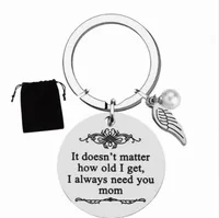 Simple Style Slogan 201 Stainless Steel Mother'S Day Unisex Keychain sku image 2