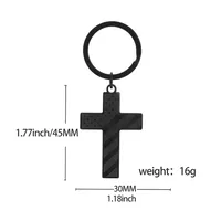 1 Piece Simple Style Cross Star 201 Stainless Steel Unisex Unisex Bag Pendant Keychain main image 2
