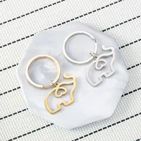 1 Piece Simple Style Elephant 201 Stainless Steel Unisex Unisex Bag Pendant Keychain main image 1
