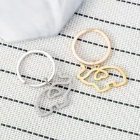 1 Piece Simple Style Elephant 201 Stainless Steel Unisex Unisex Bag Pendant Keychain main image 3