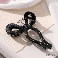 Modern Style Classic Style Women's Bow Knot Resin Spray Paint Hair Claws sku image 7