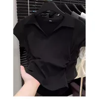 Women's T-shirt Short Sleeve T-Shirts Casual Solid Color sku image 9