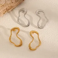 1 Pair IG Style Irregular Polishing Plating 304 Stainless Steel 18K Gold Plated Ear Studs main image 1