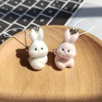 1 Piece Cute Rabbit Synthetic Resin Alloy Unisex Slip-on Bag Pendant Mobile Phone Chain Keychain main image 2