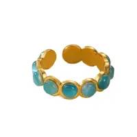 Vacation Classic Style Geometric 304 Stainless Steel Plating Women's Open Rings main image 4