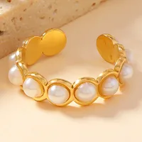 Vacation Classic Style Geometric 304 Stainless Steel Plating Women's Open Rings main image 3
