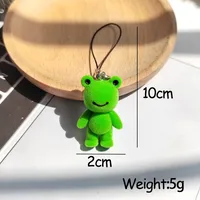 1 Piece Cute Frog Synthetic Resin Alloy Unisex Slip-on Bag Pendant Mobile Phone Chain Keychain main image 2