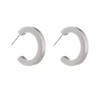 1 Pair Vintage Style French Style Simple Style Geometric 304 Stainless Steel 18K Gold Plated Hoop Earrings sku image 2