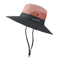 Summer Outdoor Bucket Hat Women's Sun Hat Big Brim Face Cover Sun Hat Sun Protection Cap With Hair Extensions Alpine Cap Beach Hat sku image 7